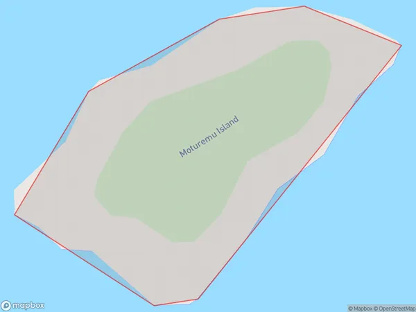 Moturemu Island, Auckland Polygon Area Map