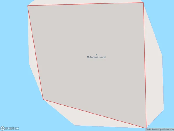 Moturewa Island, Northland Polygon Area Map