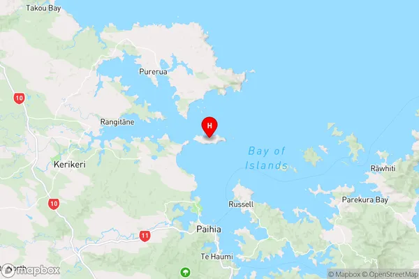 Moturoa Island,Northland Region Map