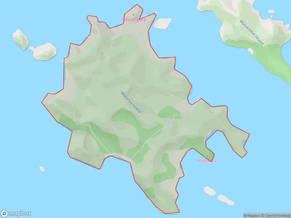 Moturua Island, Northland Polygon Area Map