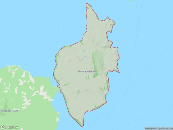 Motutapu Island, Auckland Polygon Area Map