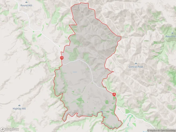 Green Valley, Otago Polygon Area Map