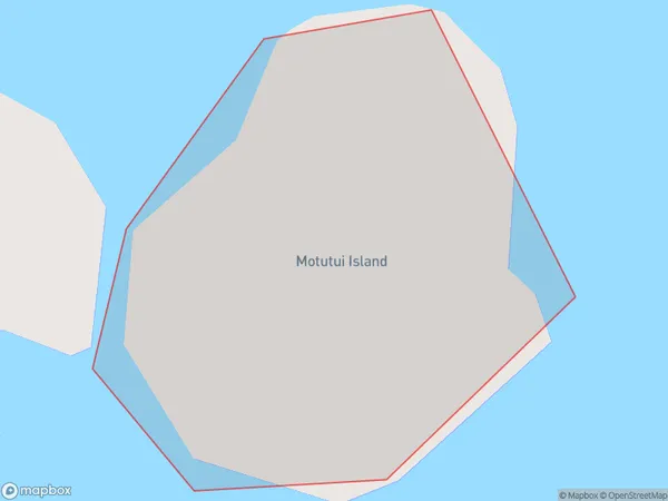 Motutui Island, Northland Polygon Area Map