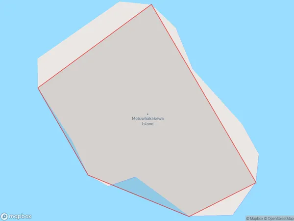 Motuwhakakewa Island, Waikato Polygon Area Map