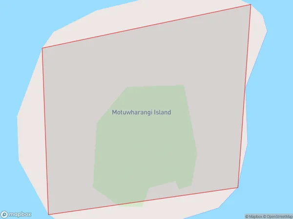 Motuwharangi Island, Waikato Polygon Area Map