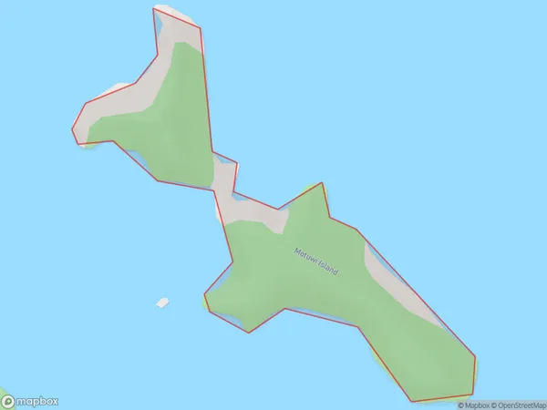 Motuwi Island (Double Island), Waikato Polygon Area Map