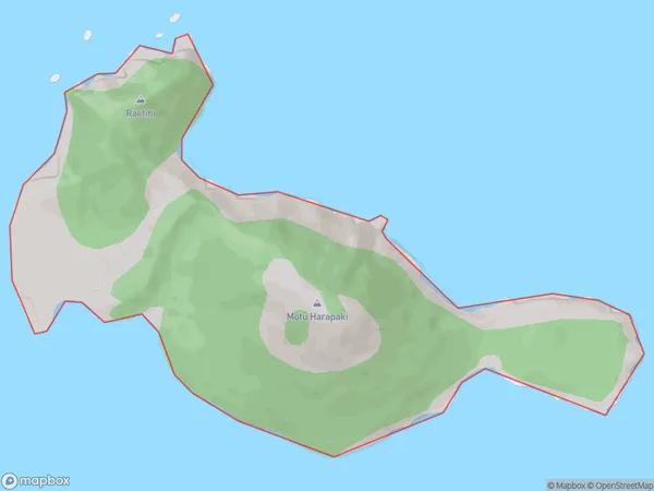 Moutohora Island, Bay of Plenty Polygon Area Map