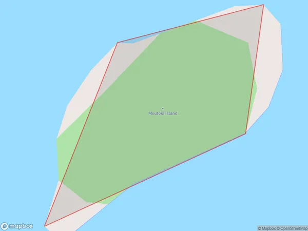 Moutoki Island, Bay of Plenty Polygon Area Map