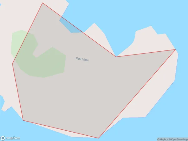 Nani Island, Auckland Polygon Area Map