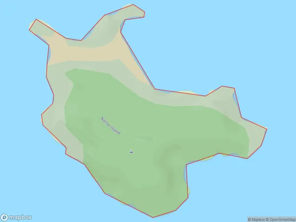 Native Island, Southland Polygon Area Map
