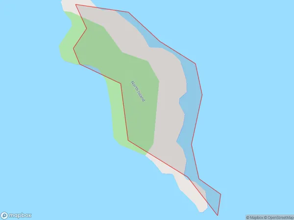 North Island, Otago Polygon Area Map