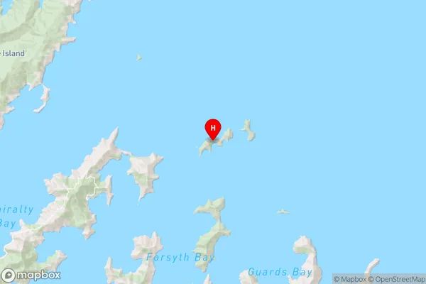 Nukuwaiata Island,Marlborough Region Map