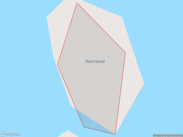 Oaia Island, Auckland Polygon Area Map