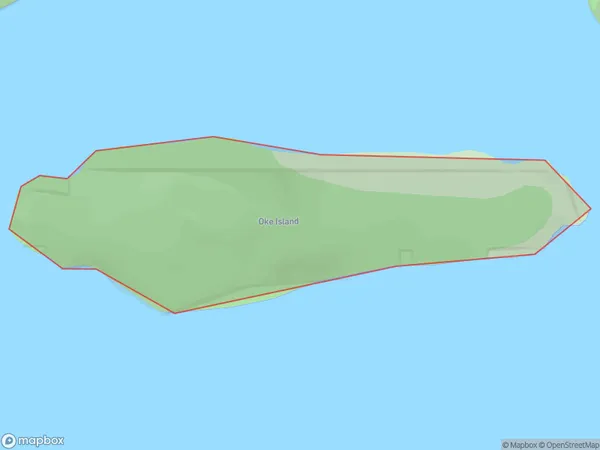 Oke Island, Southland Polygon Area Map