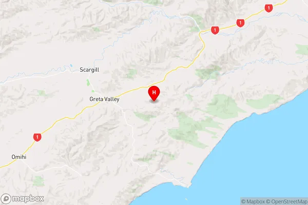 Greta Valley,Canterbury Region Map