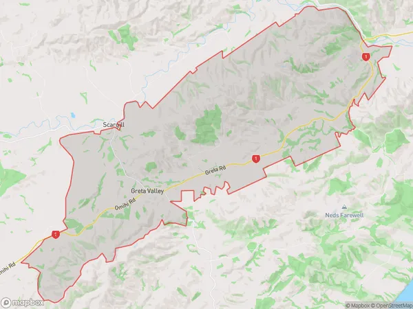 Greta Valley, Canterbury Polygon Area Map