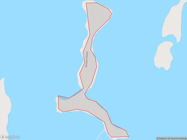 Omaia Island, Northland Polygon Area Map