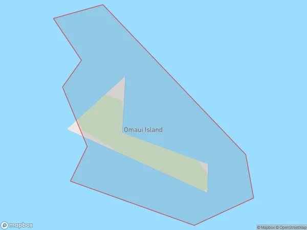 Omaui Island, Southland Polygon Area Map