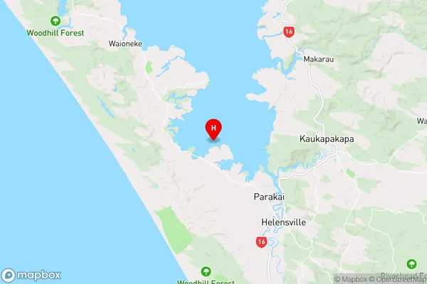 Opahekeheke Island,Auckland Region Map