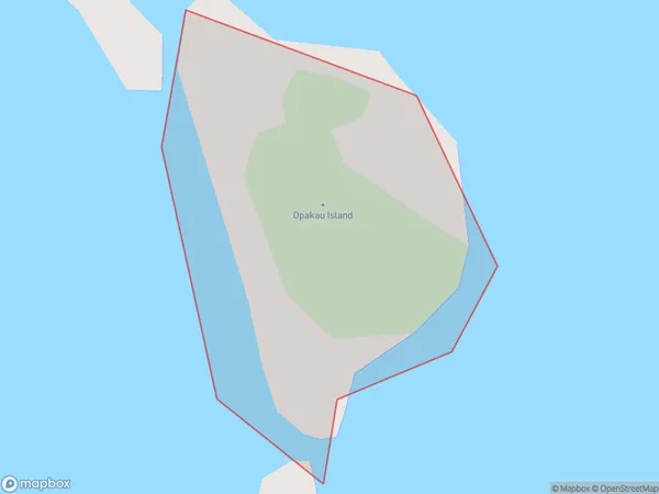 Opakau Island, Auckland Polygon Area Map