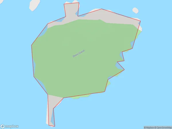 Otata Island, Auckland Polygon Area Map