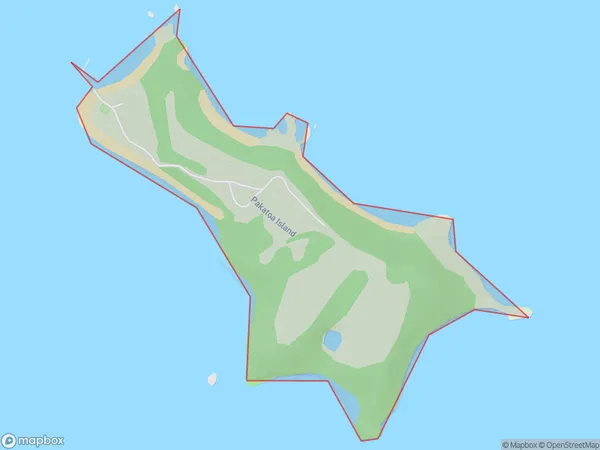 Pakatoa Island, Auckland Polygon Area Map