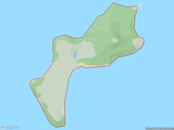 Pakihi Island, Otago Polygon Area Map