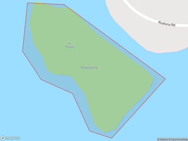 Pataua Island, Bay of Plenty Polygon Area Map