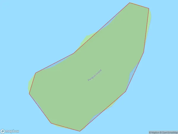 Penguin Island, Waikato Polygon Area Map