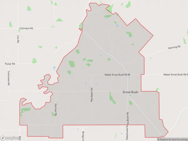 Grove Bush, Southland Polygon Area Map