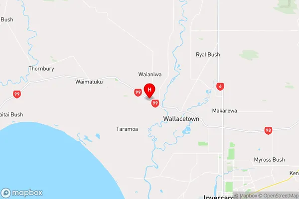 Argyle Corner,Southland Region Map