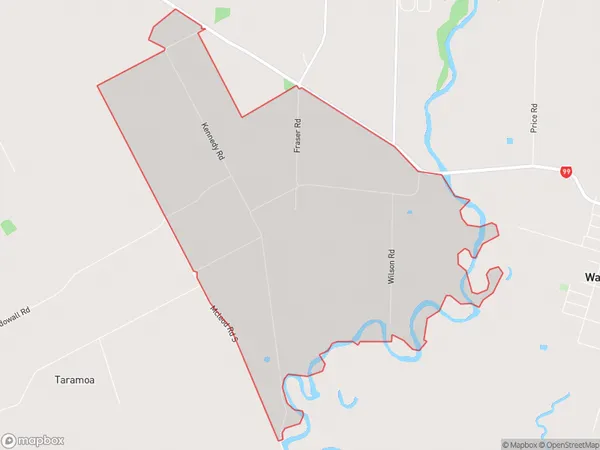 Argyle Corner, Southland Polygon Area Map