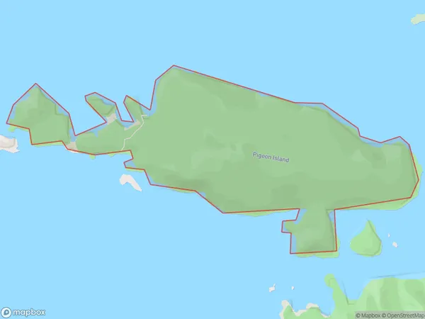Pigeon Island, Southland Polygon Area Map