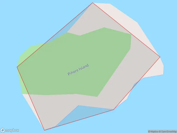 Pihore Island, Southland Polygon Area Map