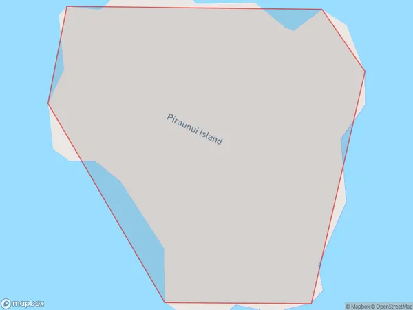 Piraunui Island, Northland Polygon Area Map