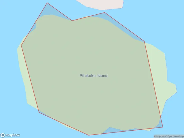 Pitokuku Island, Auckland Polygon Area Map