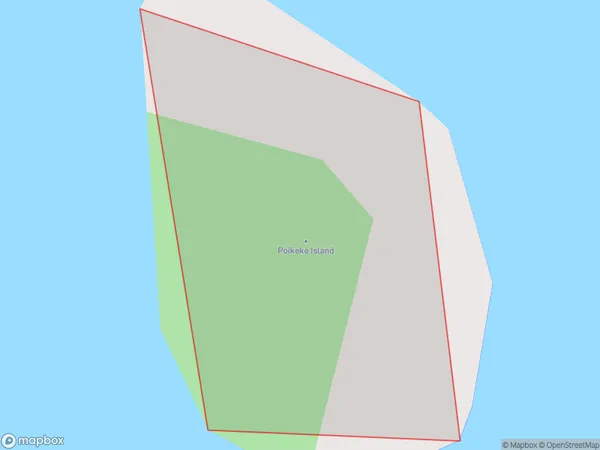 Poikeke Island, Waikato Polygon Area Map