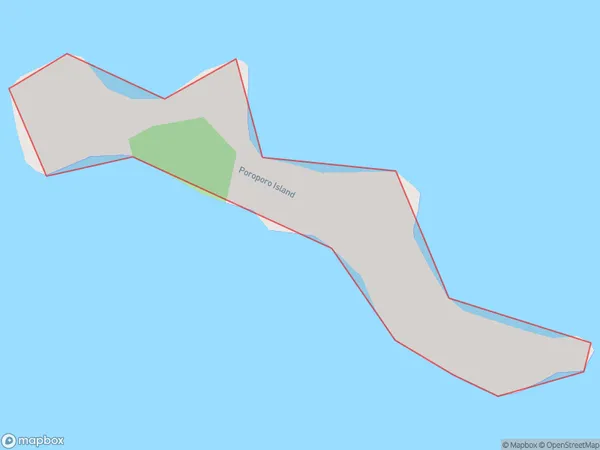 Poroporo Island, Northland Polygon Area Map