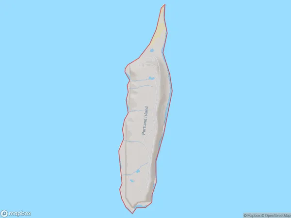 Portland Island, Hawke's Bay Polygon Area Map