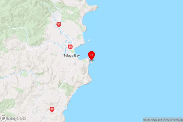 Pourewa Island,Gisborne Region Map