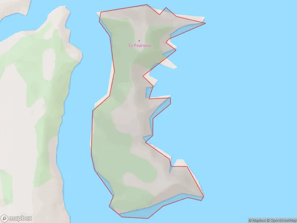 Pourewa Island, Gisborne Polygon Area Map