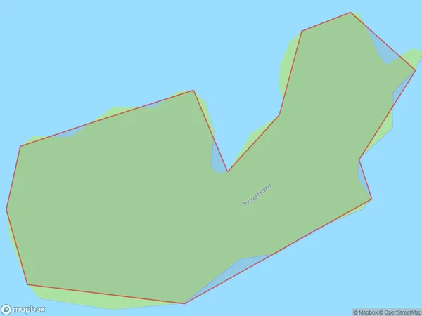 Prove Island, Southland Polygon Area Map