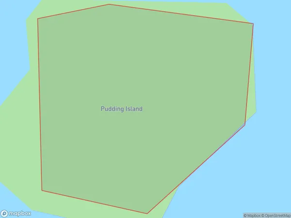 Pudding Island, Auckland Polygon Area Map