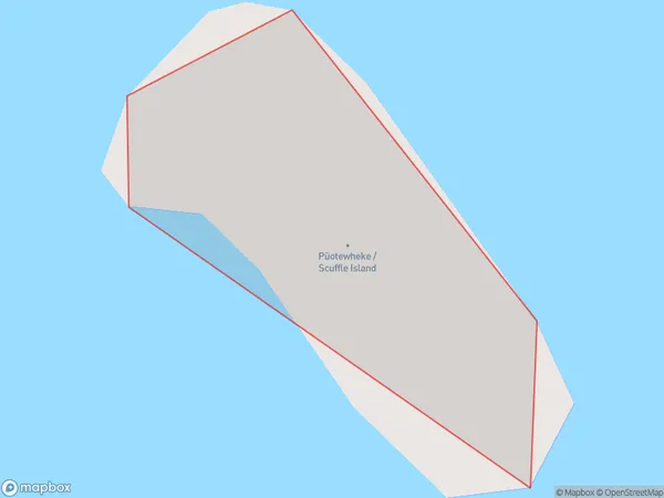 Puotewheke / Scuffle Island, Marlborough Polygon Area Map