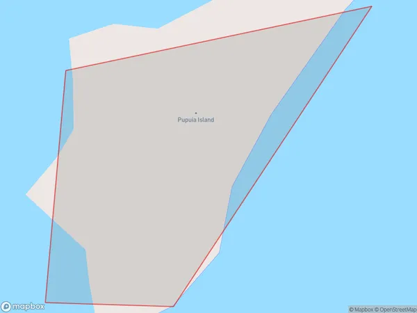 Pupuia Island, Northland Polygon Area Map