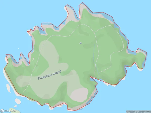 Putauhina Island, Southland Polygon Area Map