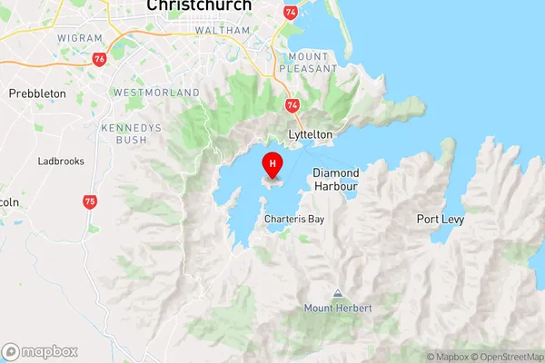 Otamahua / Quail Island,Canterbury Region Map