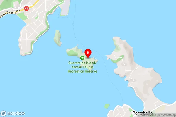 Quarantine Island/Kamau Taurua,Otago Area Map