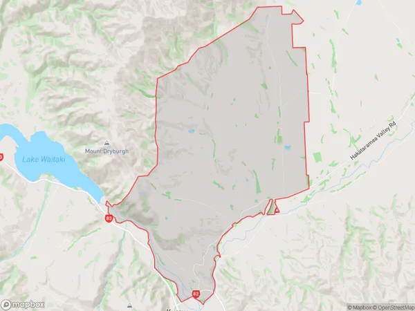 Hakataramea, Canterbury Polygon Area Map