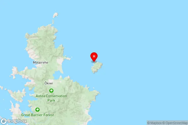 Rakitu Island (Arid Island),Auckland Region Map